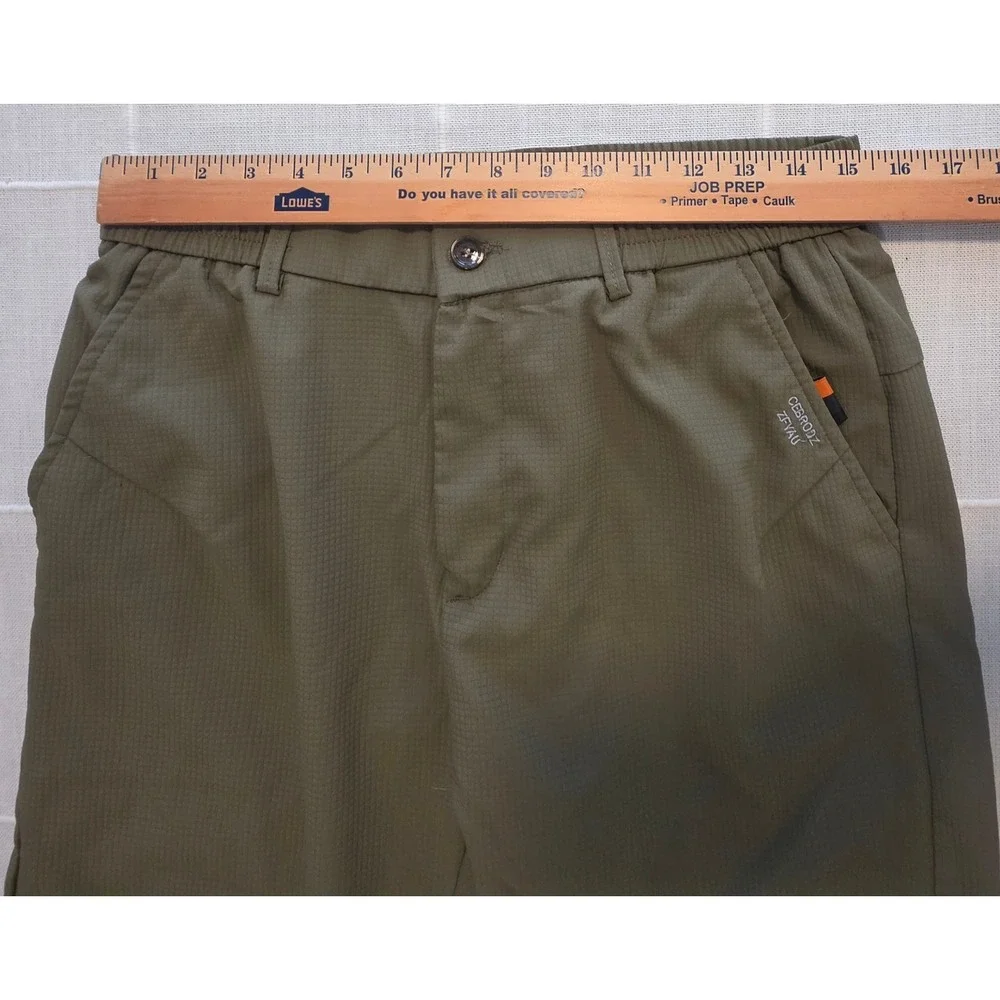 Shein Mens Olive Green Ripstop Technical Pants Size 34 Fits 32X30